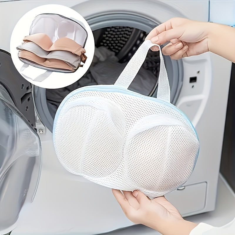 

Solid Color Polyester Mesh Laundry Bag, Woven Bra Care Accessory, Machine Washable Washing Protective Cover, All Cup Sizes, Cleaning For Underwear Shape