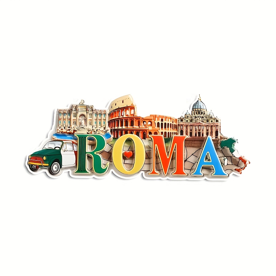 TEMU 1 pz da Frigo - Morbida in Acrilico e Gomma, Design , Paesaggio , Decorazione per la Casa per Appassionati di Viaggi, , Festa del Pap�, della