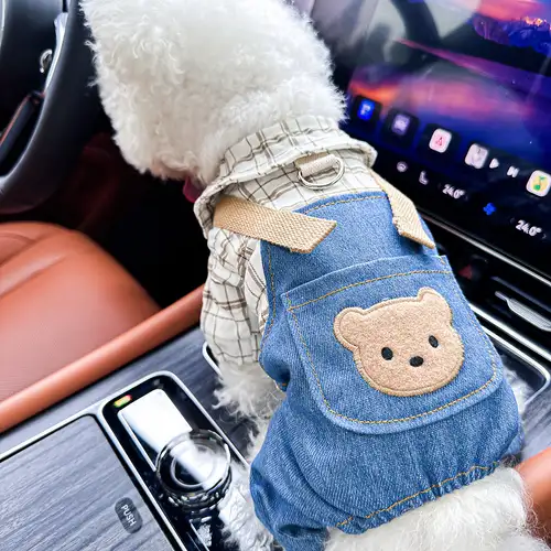 Casual denim overalls pet dog clothes Casual denim overalls pet dog clothes