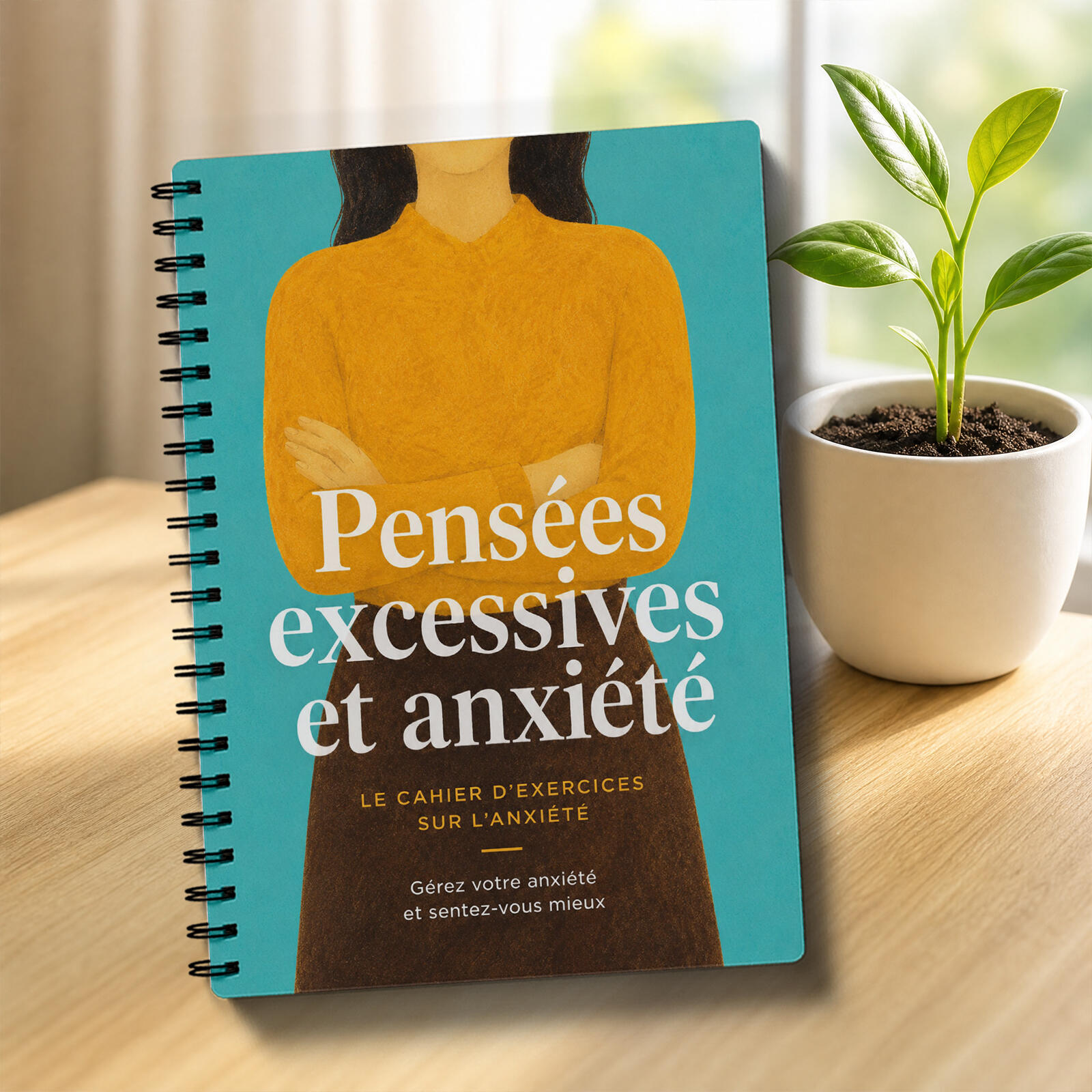 TEMU Carnet de journal pour soulager l'anxiété - , Cahier d'exercices guidé de la TCC pour la rumination excessive, Invites quotidiennes de , Agenda