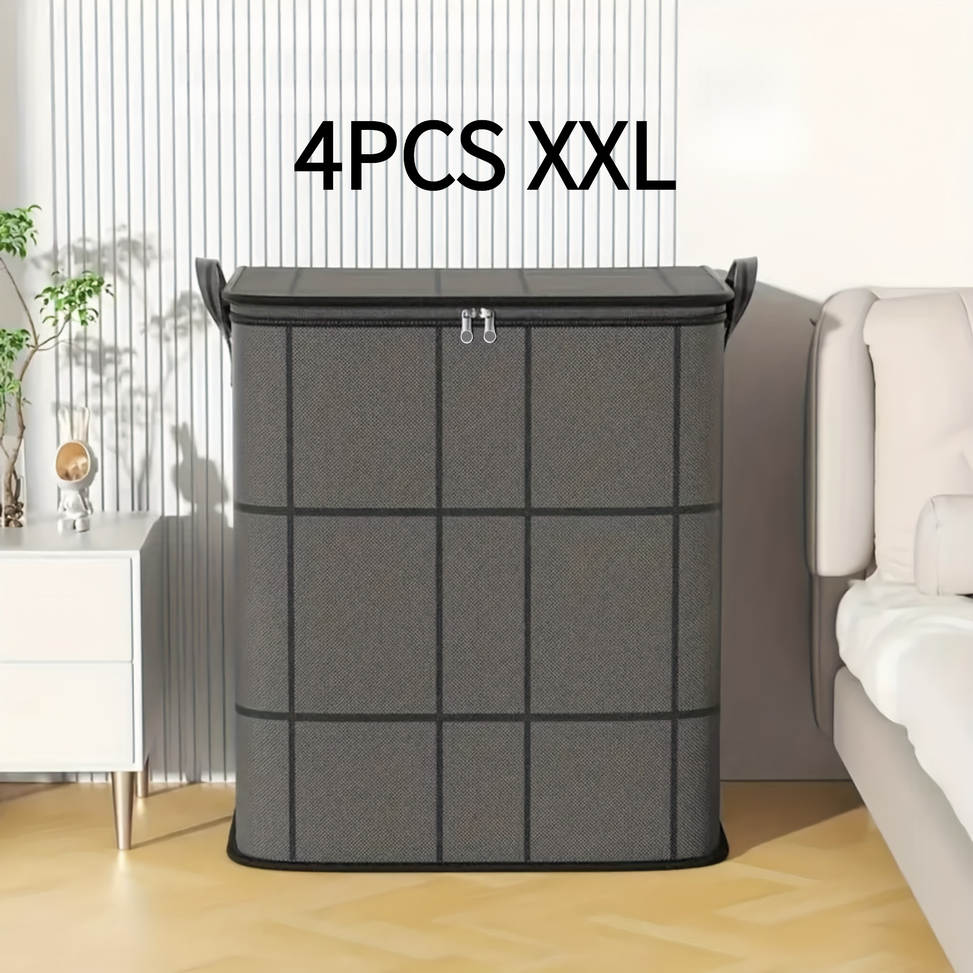 TEMU 4pcs Large Compartment Vertical Moving Storage Bags. In 3 Sizes, Large Capacity. Thickened Fabric, Durable And Wear-resistant. Suitable For