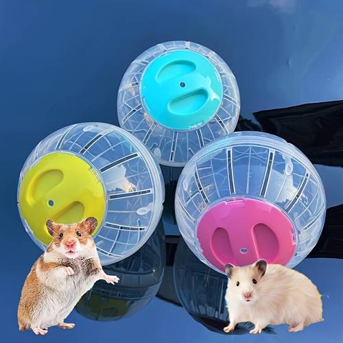 outdoor exercise ball for pet hamsters a toy for small rodents around colorful cover hamster running ball hamster toy pet supplies transparent crystal sports wheel random color ball