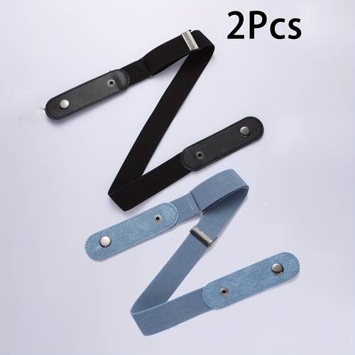 2pcs of belts elastic waistbands that are adjustable and free suitable for jeans dress pants and casual trousers unisex ideal for plus size fitting free comfortable design adjustable and elastic