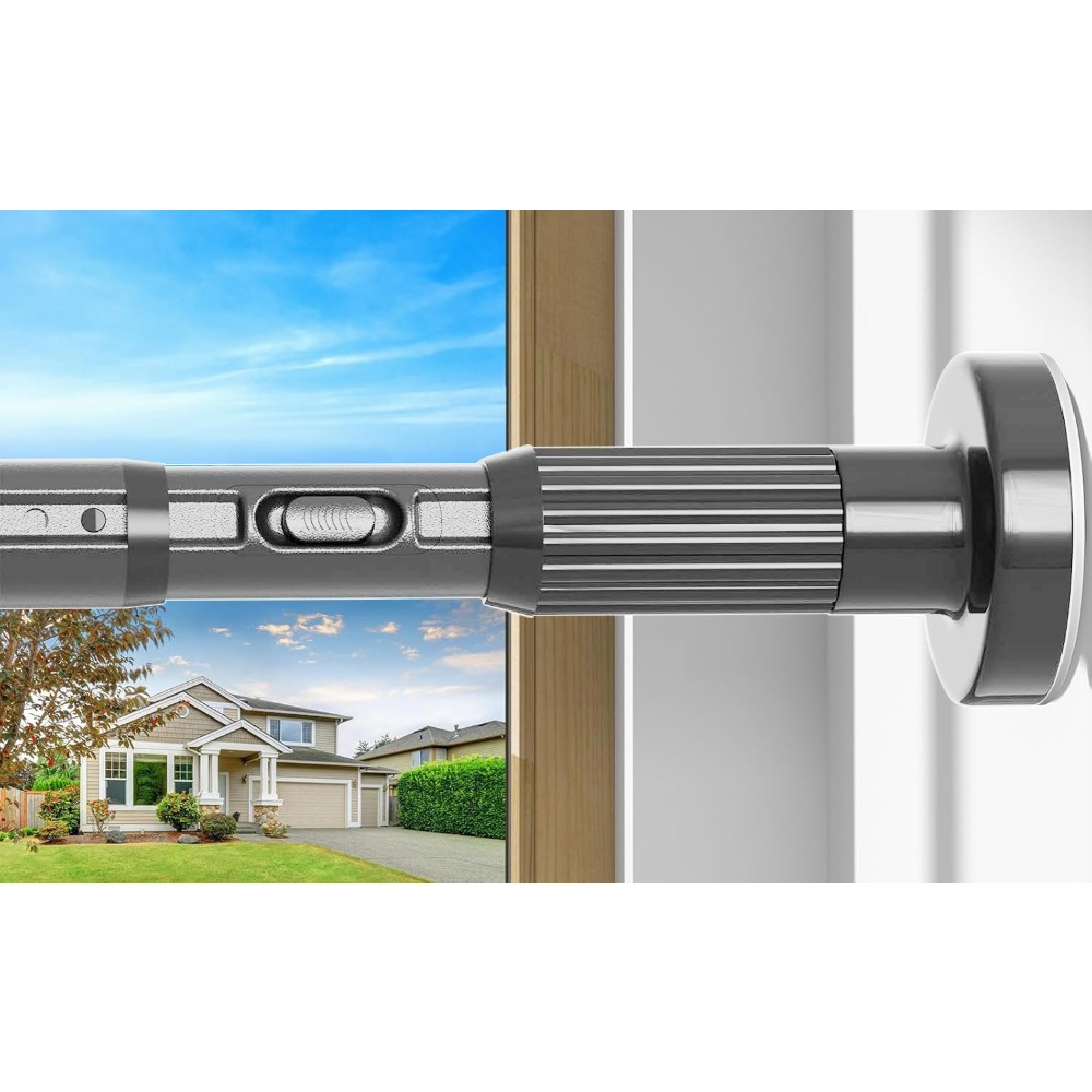 Telescopic Pole Extra Strong --click Operation Curtain Rod & Clothes Rail No Drilling Required 150-440cm Diameter 32mm, Clothing, Bathroom, Closet, Niche, Window