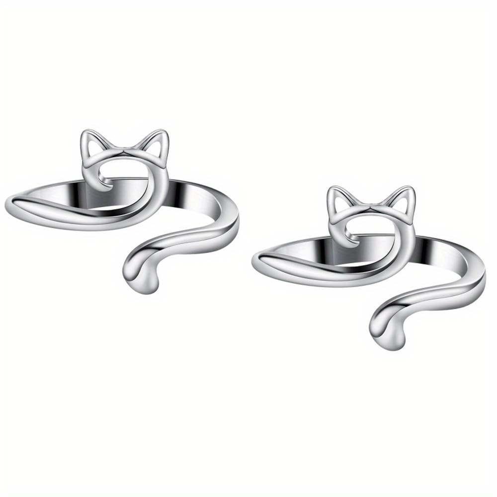 TEMU 2pcs Adjustable Finger Holder - Knitting Crochet Loop Ring Yarn Guide Thimble - Faster Sewing Tools For Crocheters