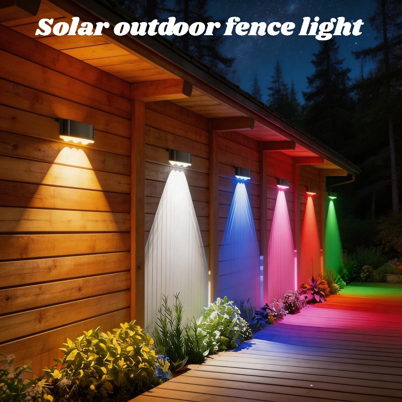 3-LED Convex Mirror Solar Wall Light with Smart Sensor