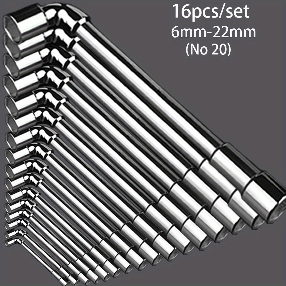 E-shop 4/16 Stück/Satz L-förmiger poröser Schraubenschlüssel-Set, metrisch 6mm/7mm/8mm/9mm/10mm/11mm/12mm/13mm/14mm/15mm/16mm/17mm/18mm/19mm/21mm/22mm,