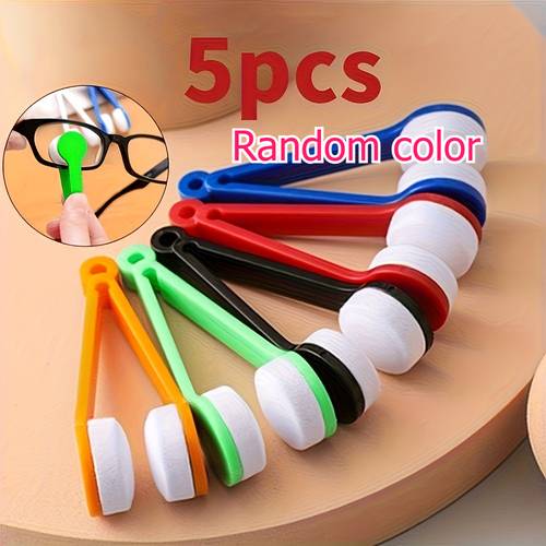 5pcs eyewear cleaning tool case complete eyewear care kit with microfiber cloth and double side brush removes scratches and stains lens cleaning for eyeglasses cases binoculars portable and reusable