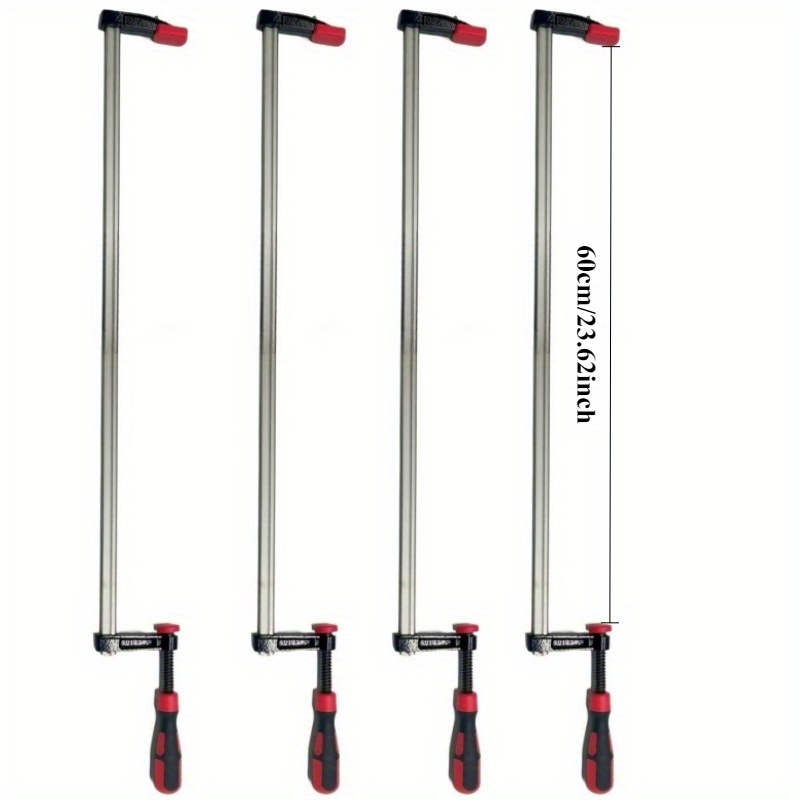 4pcs F Clamp Set, 24" 80x600mm Heavy Duty F Woodworking Jig, Rod Clamp, , Hand Tool Kit