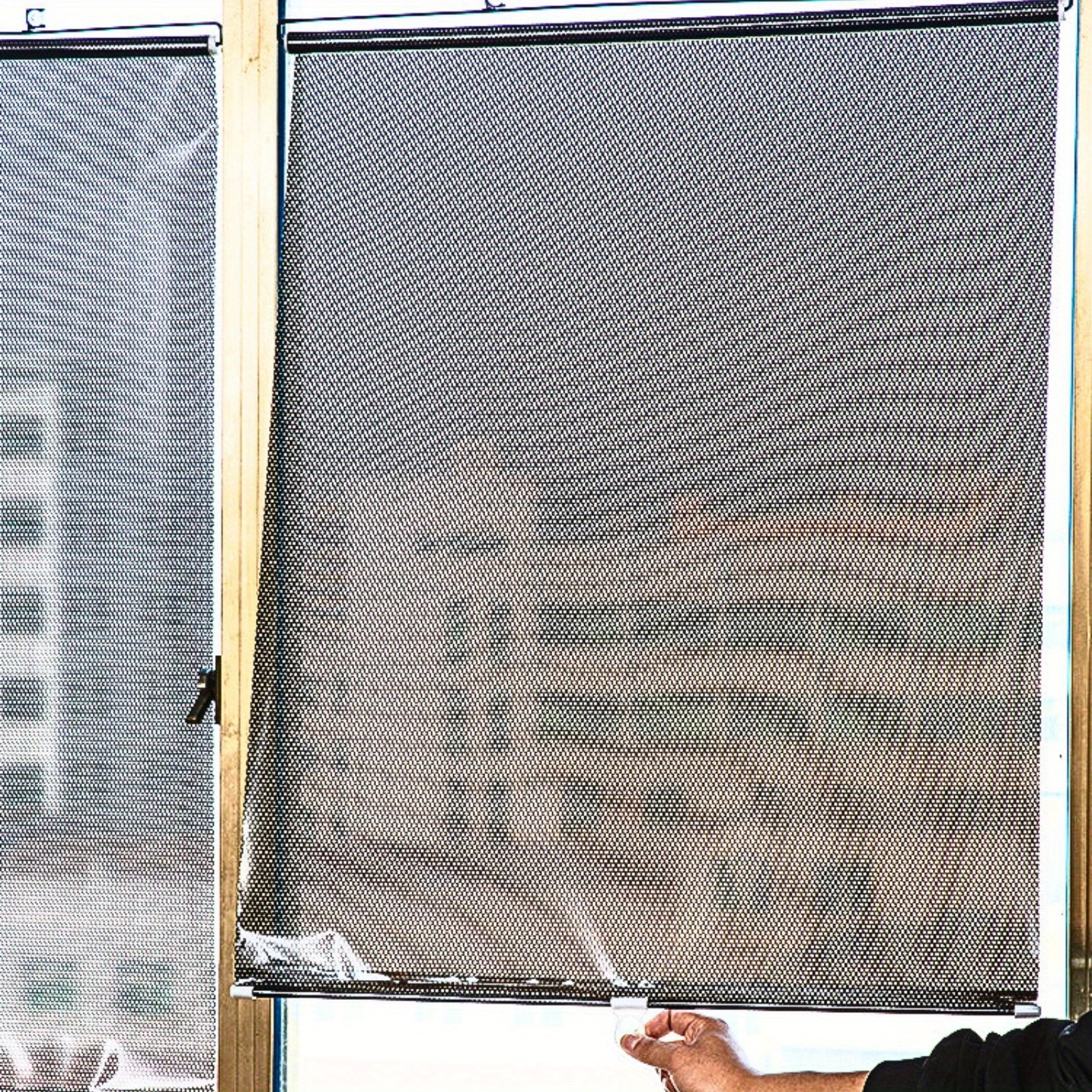 1pc of Blackout Roller Window Shades | Installation Without Drilling | Suitable for Bedroom And Balcony | Designed for Wind Protection | Mounting Without Leaving Marks | Easy to Pull Operation