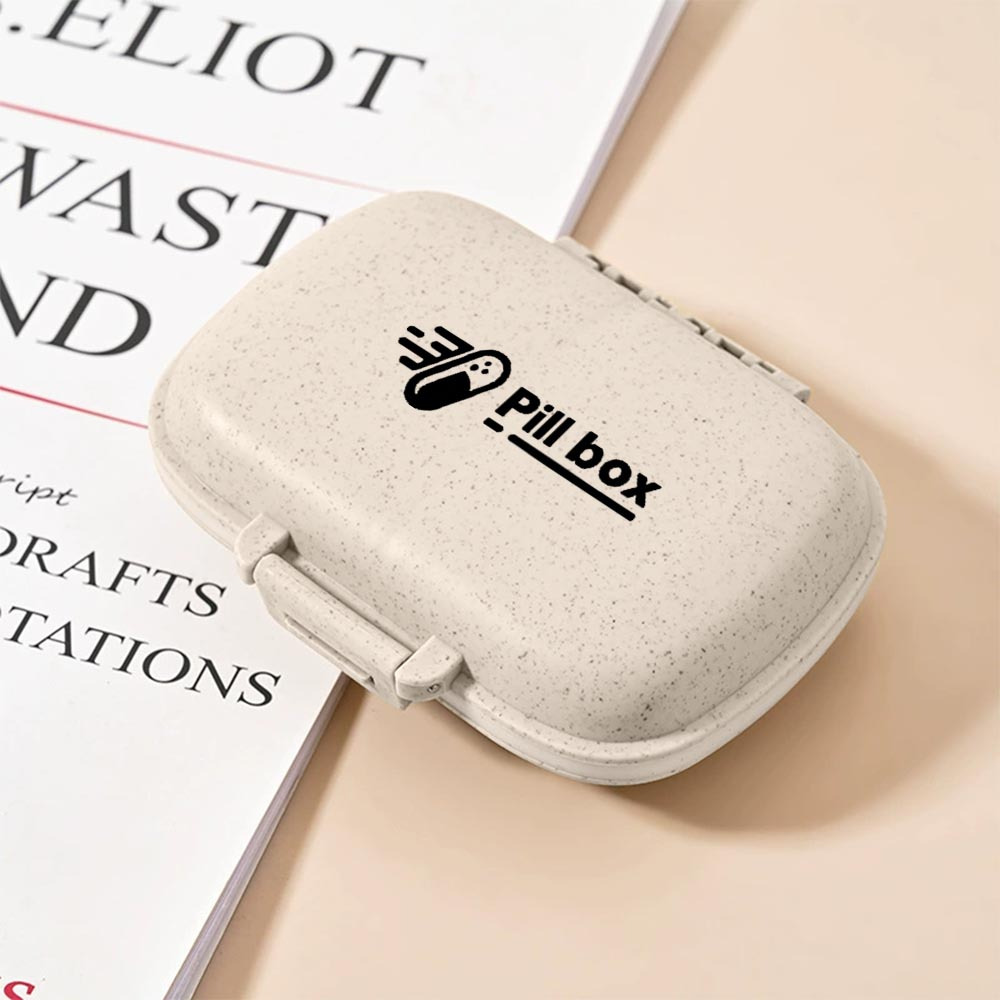 TEMU A Plastic Sealed Pillbox Essential For Daily Work, Featuring 8 Independent Compartments That Are Moisture And Dust Resistant. Its Detachable