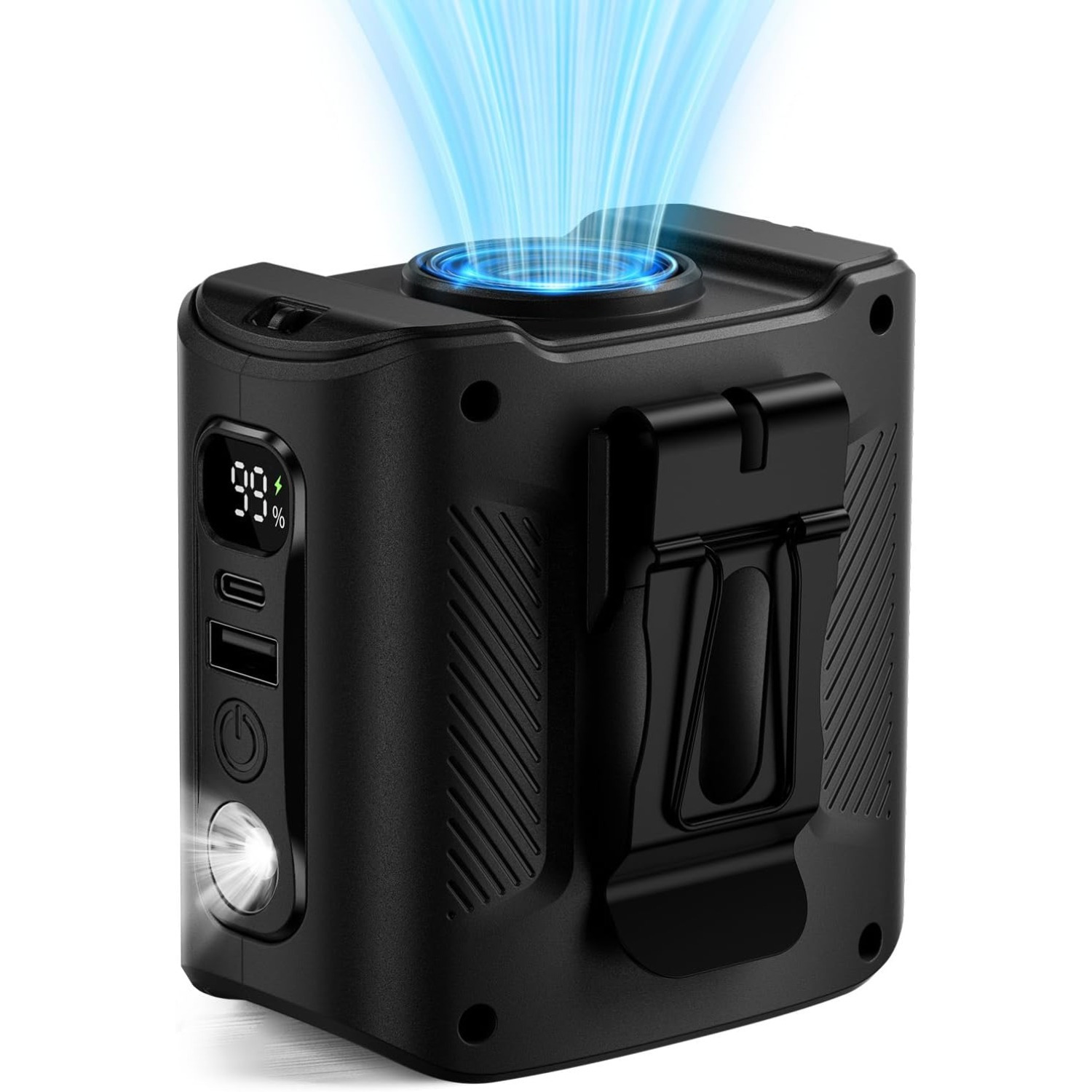 portable waist fan 10000mah rechargeabl with led display brushless motor shirt fan 5 for outdoor work cooling outdoor cooling fan lightweight fan fan durable abs plastic cooling Product details 0