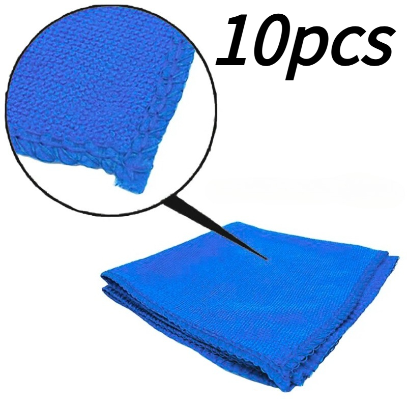 TEMU 10pcs Microfiber Towels Car Wash Drying Cloth Towel Household Cleaning Cloths Auto Detailing Polishing Clean Tools