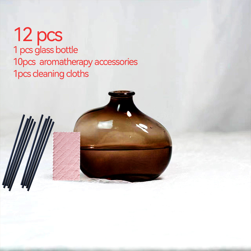 TEMU 1 High-end Minimalist Glass Bottle   10 Additions   1 Cleaning Cloth, Portable Additions Vase, Elegant Design, Flower Vase, Suitable For Living