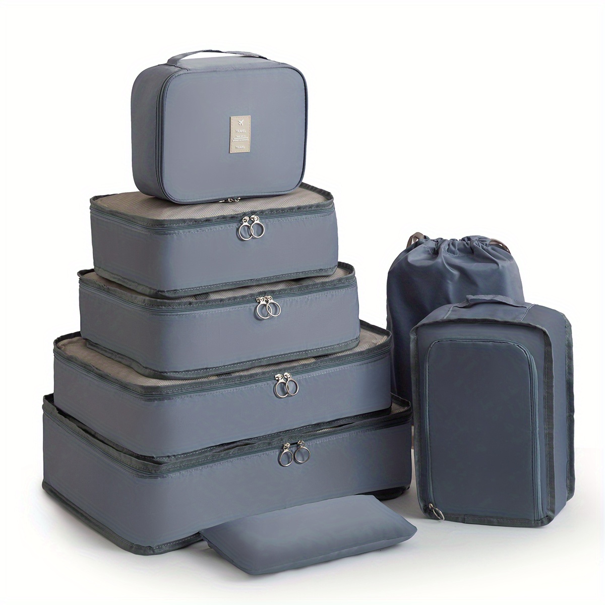 Temu – TEMU 8pcs/ Set Packing Cubes For Suitcases, Travel Luggage Packing Organizers, Closet Storage, Under-bed Storage, Storage Trunks, Compression Storage