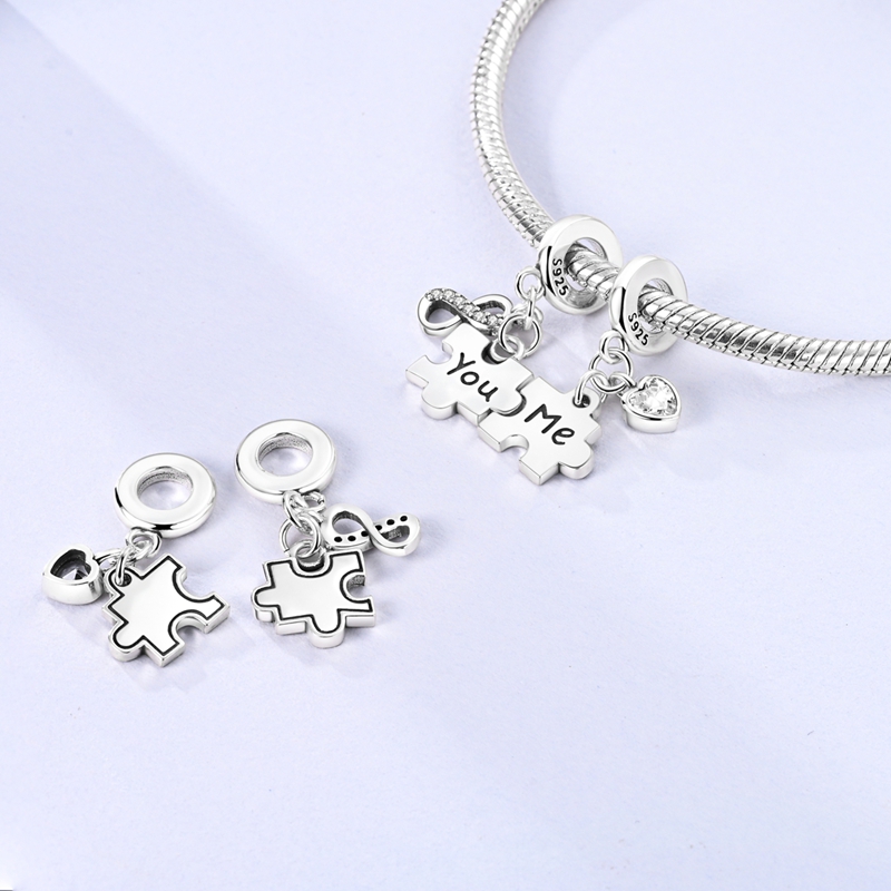 925 Silver Infinite Love Puzzle Pendant, Designer Gift