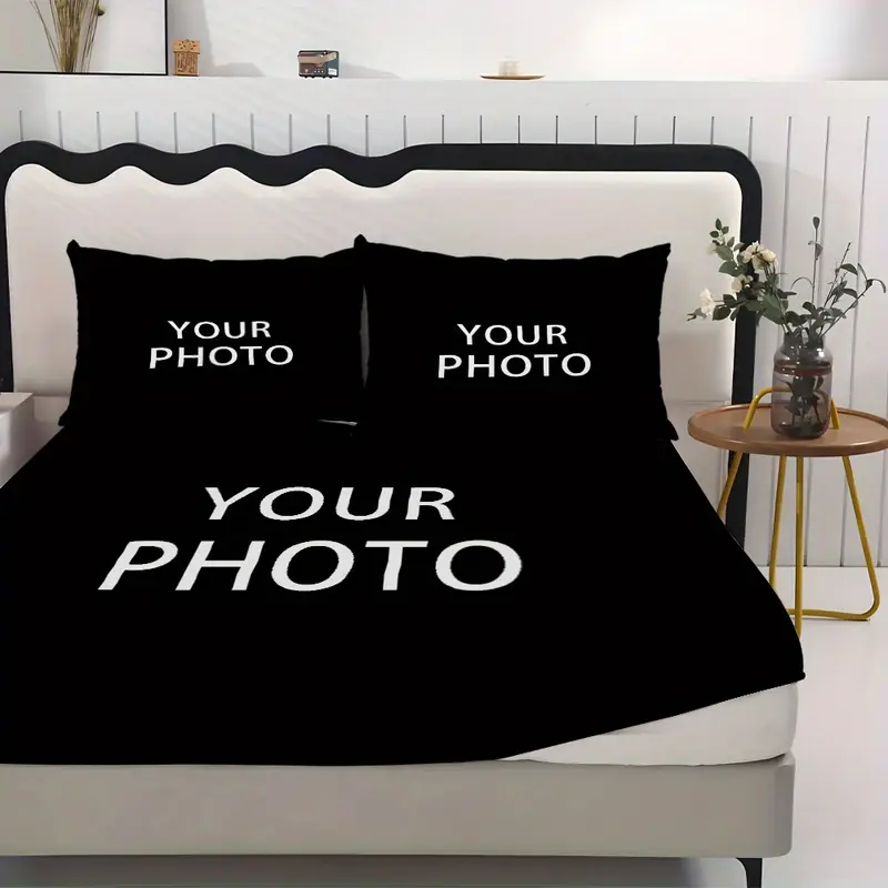 customize a personalized name 3pcs bedding set with red spider web bed skirt including 1 bed skirt and 2 pillowcases without pillow core suitable for bedrooms homes and couples the mattress protector is soft and comfortable to the light beige Product details 1