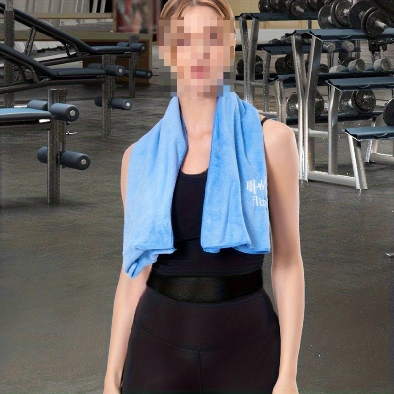 E-shop Sport Handtuch 25 x 105 cm / 9,84 x 41,34 Zoll, weich, saugfähig, schnelltrocknend, geeignet für Fitnessstudio, Laufen, Training, Yoga, Outdoor,