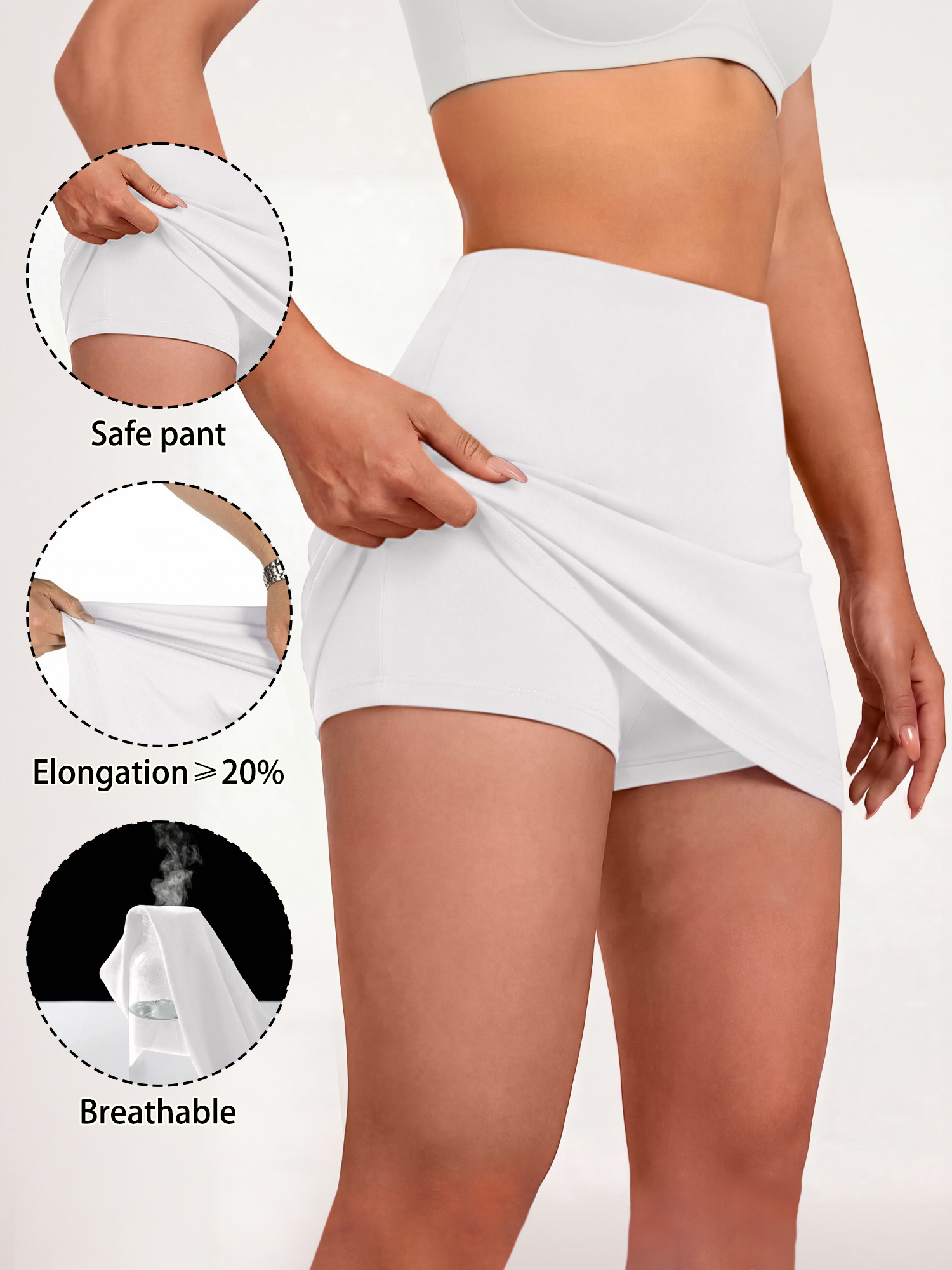 1 solid color romper womens romper with built in safety shorts anti see through suitable for dating bar commuting home accessories not included q19