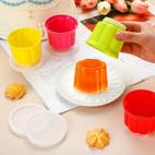 molde de pudín de plástico reutilizable con tapas para postres de copas de gelatina apilables para jalea, gelatina, helado y molde de natillas para hacer postres, y uso doméstico | ideal para de y creaciones de postres calidad