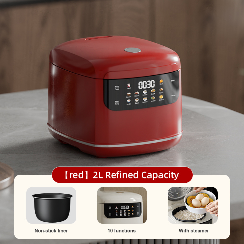 olla arrocera y vaporera inteligente   de 2  enchufe us, ideal para viajes. esta   multi-cocina   10 programas de cocción y un temporizador de 24 horas.   una olla antiadherente adecuada para arroz  ,  ,  ,   y más