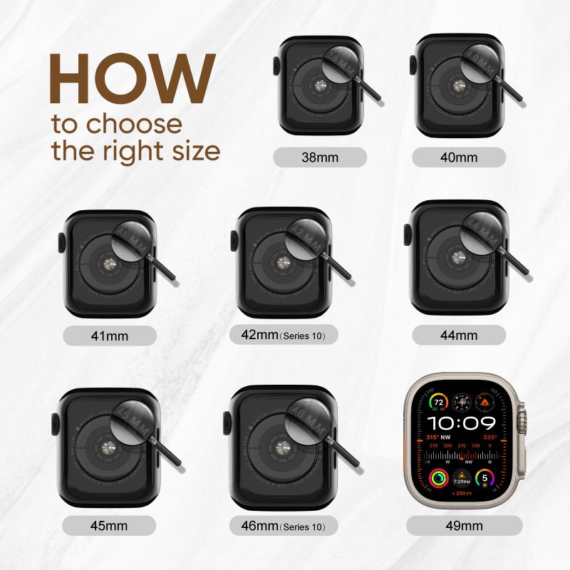 Men'S Genuine Leather for apple Watch Band | Rugged European And American High-End Crazy Horse Leather With Magnetic Clasp | Retro Breathable Hole Design | Compatible With Titanium 316 Stainless Steel | Fits for apple Watch Series 10, 11, 9, 8, 7