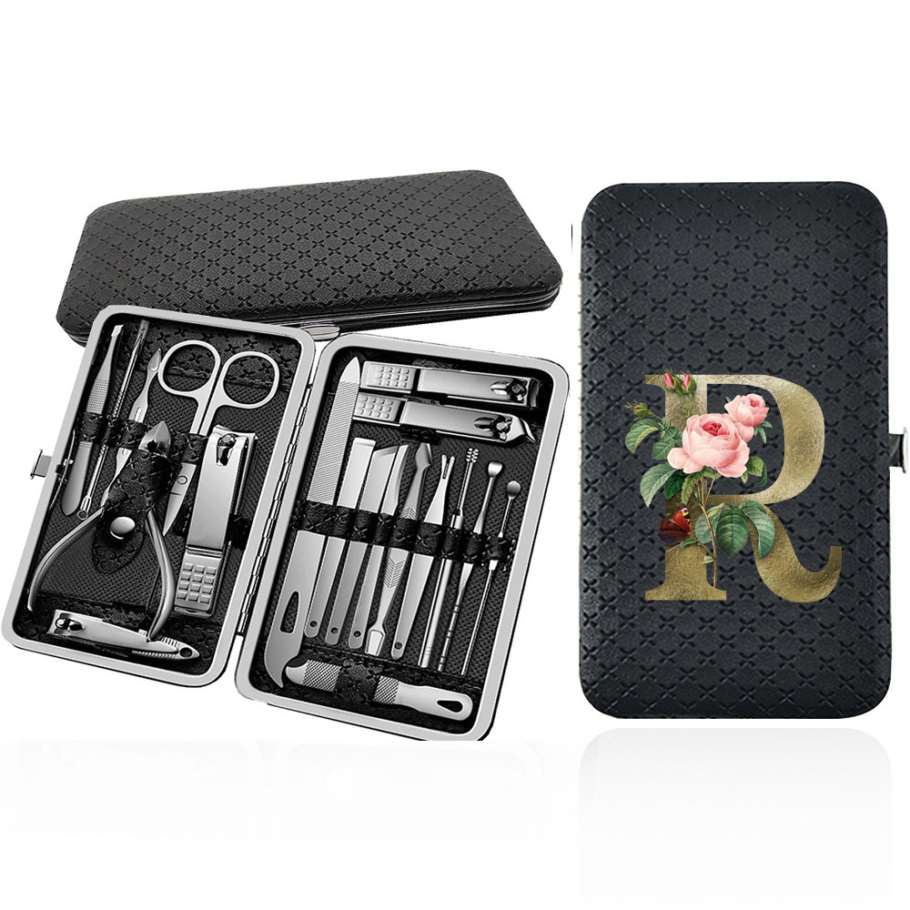 19pcs Professional Nail Clipper Set with Care Tools