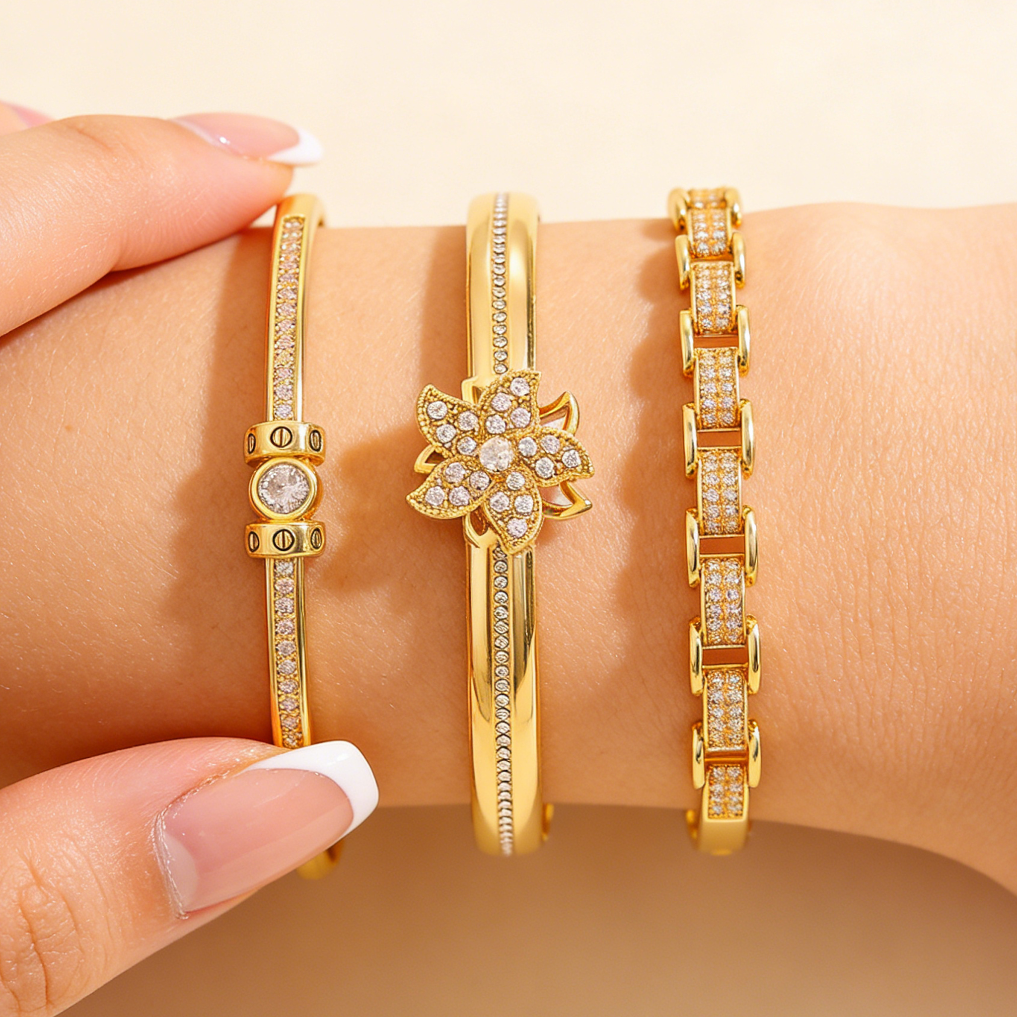 "Spiral Floret" Series Bracelet, Unique Texture Design