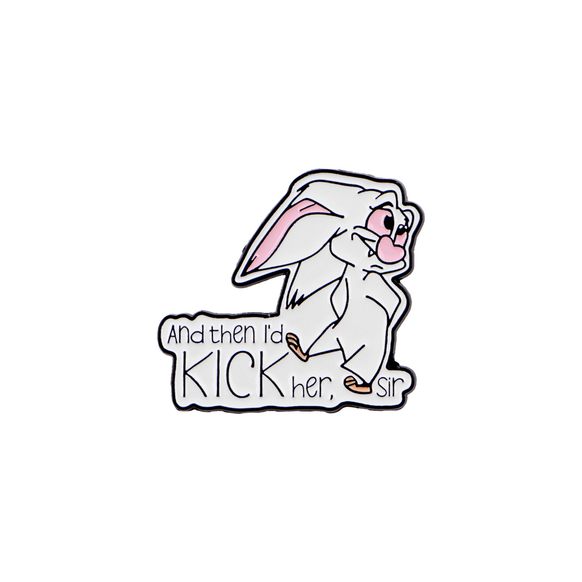 TEMU 1pc I'd Kick Her, Sir Cartoon Lapel Pins For Backpacks Cute Jewelry Badges Badges On Backpack Enamel Pin Brooches Gift Briefcase