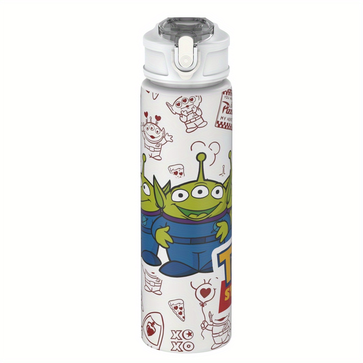 TEMU 1pc Toy Story Plastic Water Bottle, Cute Printed Design Plastic Sports Water Bottle, , Reusable 25oz 750ml Plastic Water Cup, Lightweight Leak