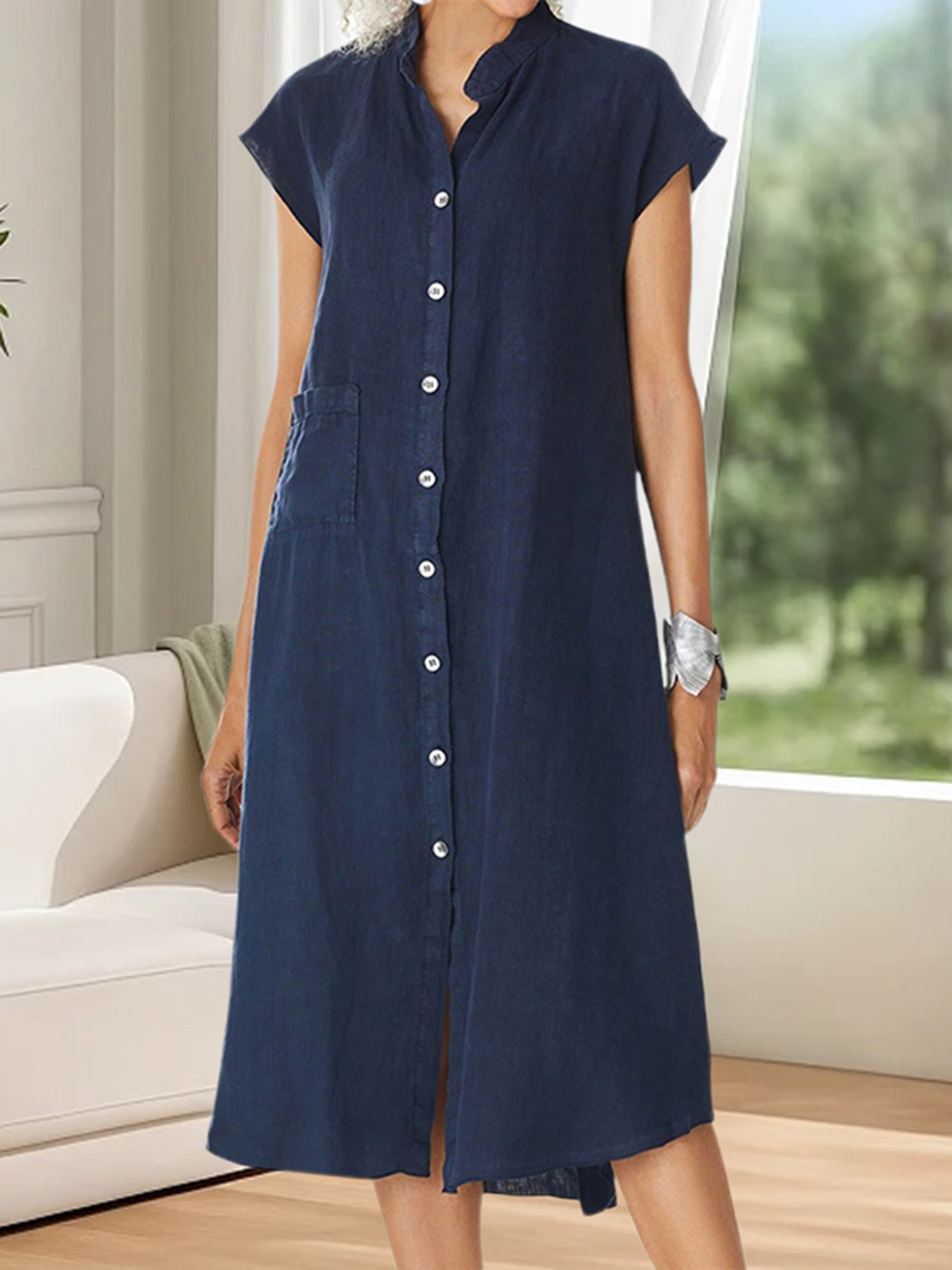 White Dresses for Women women' solid -linen a-line dress with \u0026 cap sleeves - short button-front ,  -to-knee length, casual to semi-formal wear - breathable summer dress for  beach, weddings, (machine washable) - women's clothing -