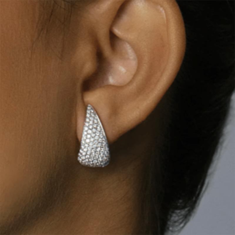 E-shop Unregelmäßige Geometrie Dreieck Ohrringe für Damen mit synthetischem Zirkonia – Tägliche, Casual, Party Mode Ohrringe – Geschenk zum Lehrertag