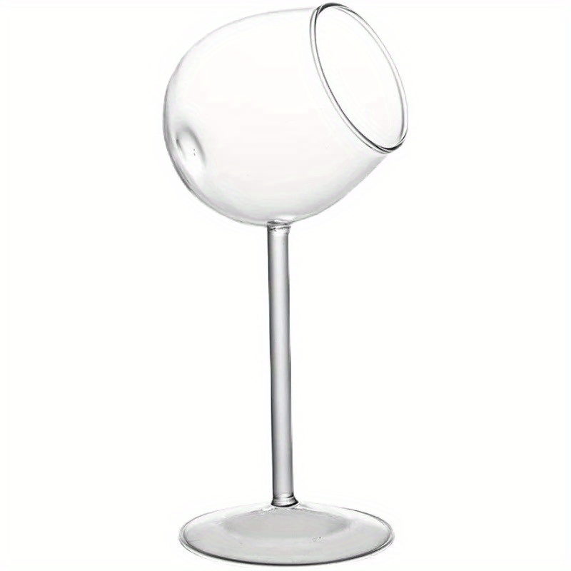 Elegant Slanted Mouth Cocktail Glass - with Narrow Opening, Prevents Dilution - Clear Martini Cup for Wedding, Party, Home Bar - Insulating Reusable Drinking Glassware - Ideal Gift for Mixologists & Hosts