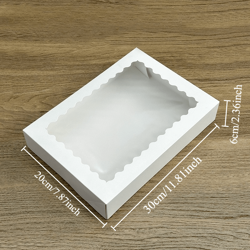 TEMU A Rectangular Gift Box For Her/him, Featuring A Wavy Transparent Window, Suitable For Home Or Gifting, Jewelry Storage Box, Elegant Display,