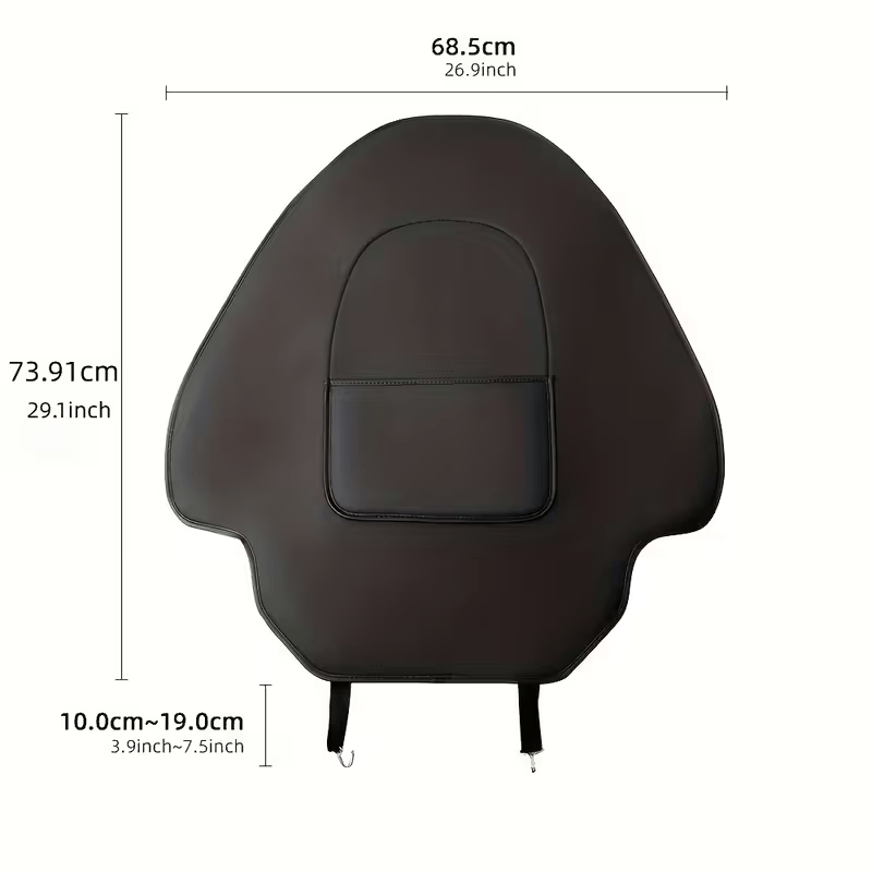 TEMU Shunzhou 1pc Car Seat Back Anti-kick Pad With Storage Bag, For Model 3/y, , Non-textile Braiding Method, Car Accessories