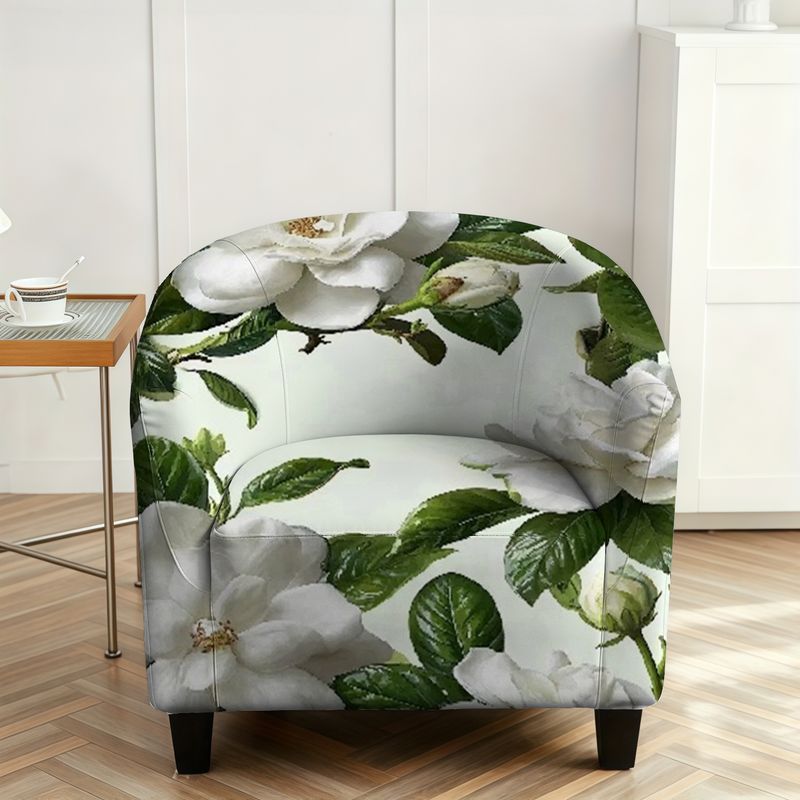 TEMU Club Armrest Sofa Cover Sofa Protective Chair Covers And Plants2d Flat Print Washable Suitable For Outdoor Room Party Decoration, 2d Flat