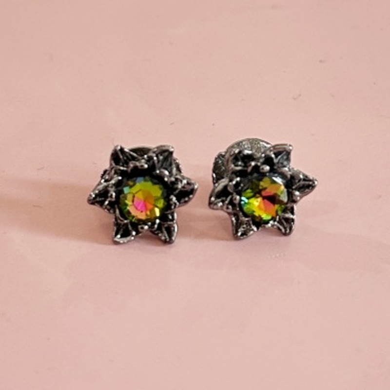 TEMU Retro Bohemian Colorful Synthetic Earrings For Valentine's Day, Anniversaries, Birthdays, And Party Gifts, Without Battery