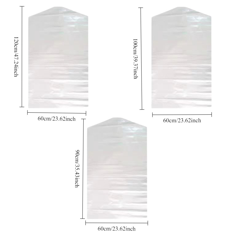 20 50pcs transparent plastic garment bags dustproof storage covers for clothes suit shirt dress coat portable wardrobe for bedroom wardrobe and   storage details 0