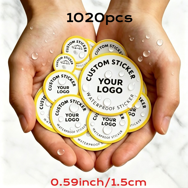 TEMU [Aangepast] 1.5/2//3.0Cm Gepersonaliseerde Stickers, Kleine Stickers, Aangepaste Logo's, Afbeeldingen, Kerstmis, Nieuwjaar Thema, Creatieve