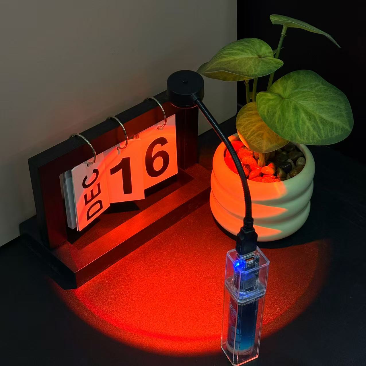 TEMU Colorful Led Sunset Lamp With Adjustable Colors, Usb Plug-and-play, 360° Rotation, Sunset Light, Evening Atmosphere Lamp, Suitable For Walls,