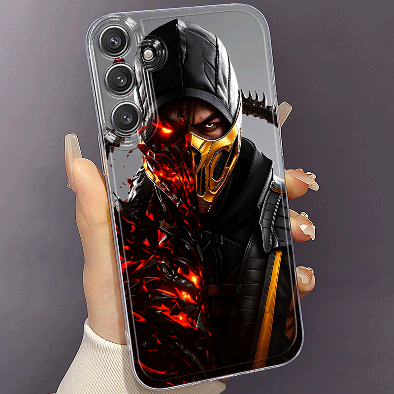 TEMU Phone Case - Mask Flame Print 2d Printed Pattern Phone Case For For Galaxy A02 A03s A04 A05s A06 A13 A14 A15 A16 5g A21s A22 A23 A24 A25 A26 A32