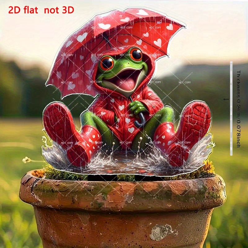 TEMU 2D Flach, [2D Flach] 1 Stück Moderne -Statue mit Roten Stiefeln & Herz-Schirm - Niedliche Plastik-Dekoration für Draußen/Drinnen, Stehender für