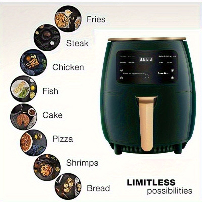 large capacity   fryer electric oven with touchscreen all in one   fryer suitable for     egg tarts multi functional cooker with smart temperature control for home plug no adapter included