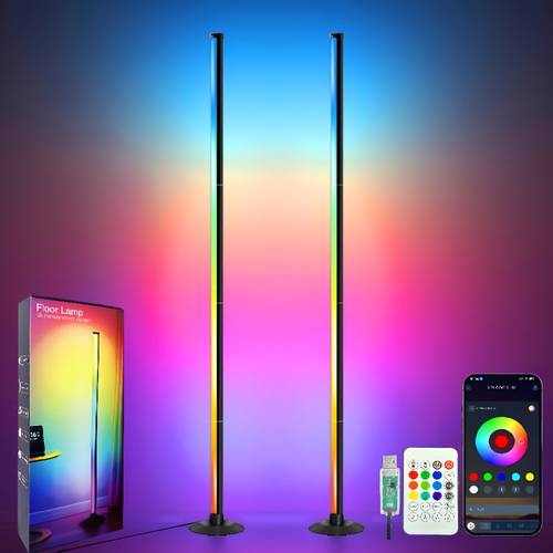 smart led floor lamp mood lighting modern minimalist style backlight home and office lighting bedside decorative lamp gaming and study decoration holiday and birthday gift halloween and christmas decoration