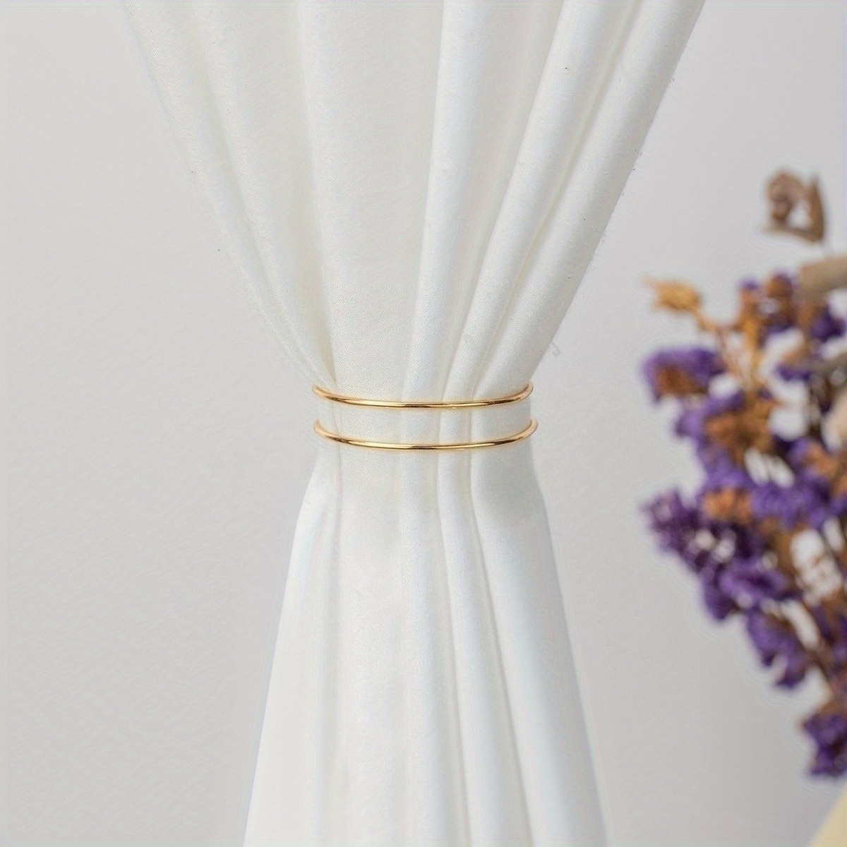Image of 1pc Curtain Tieback, Metal Curtain , Elegant Decorative Hook, Suitable For Home Kitchen Office Patio Window Decoration, Curtain Additions