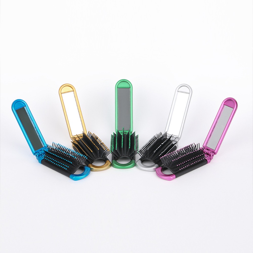 Personalized Portable Air Cushion Detangling Comb with Mirror