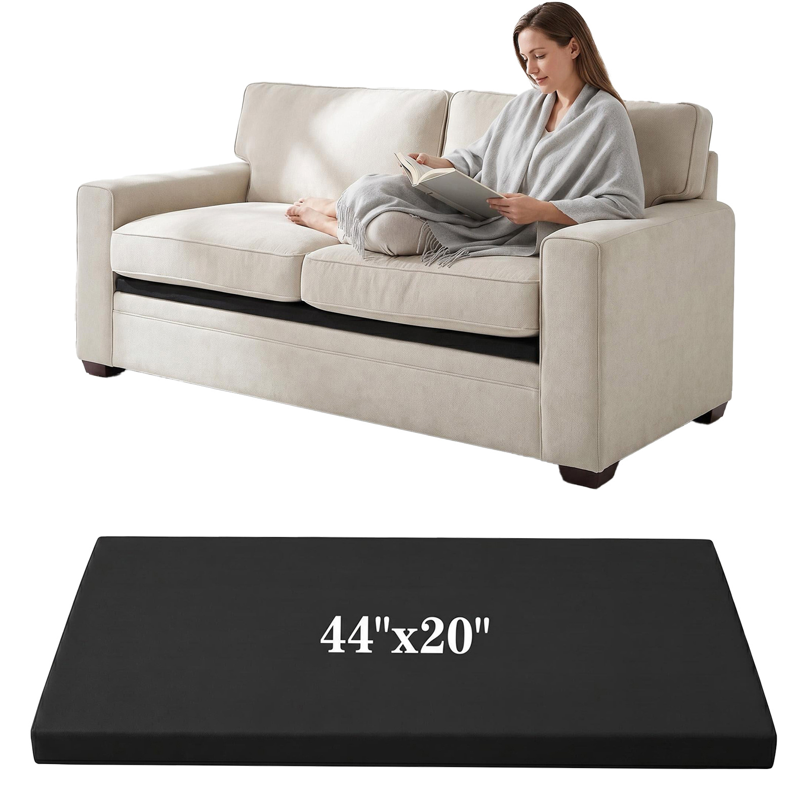 TEMU Your Sagging Sofa! 44 X 20 Heavy Duty Sofa Support Board, Instant Couch Cushion Support To Fix Sagging Seat, No Tools Needed, Extend Sofa Life