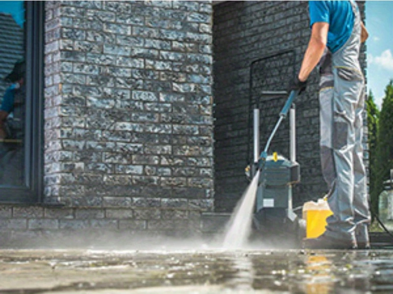 adjustable pressure washer long range nozzle kit 4 4 5 gpm spraying to 40ft for safe high place cleaning 15ft hose shut off filter reducing details 5