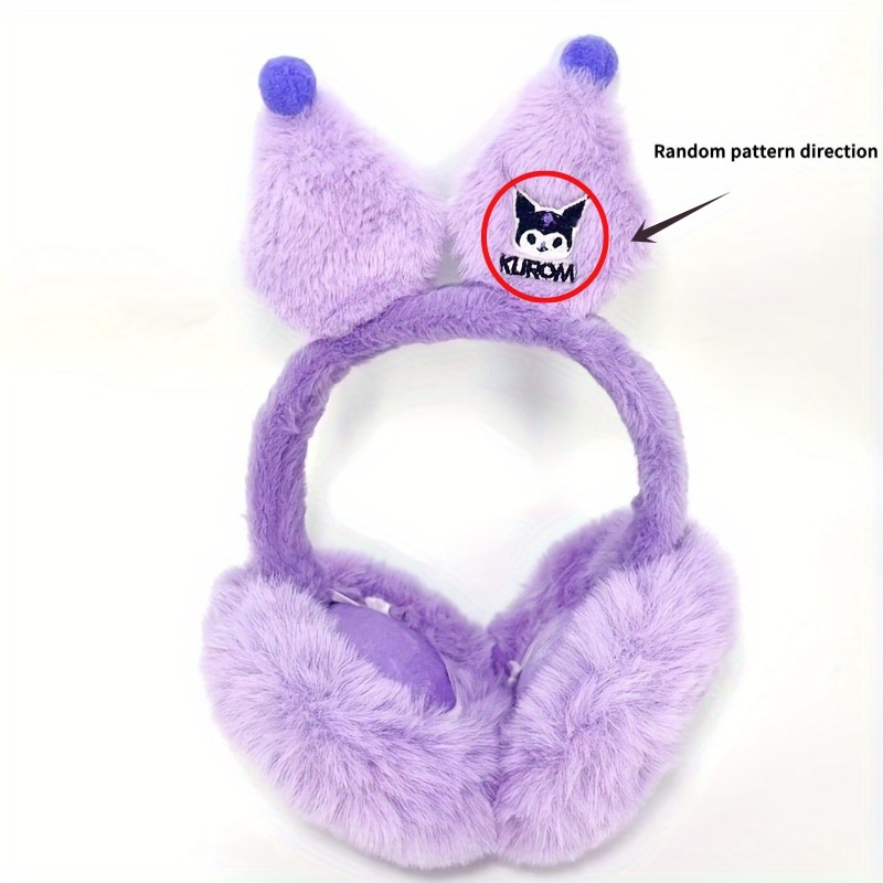 Image of Official Earmuffs - Stretchable Ear With Plush Pink & Blue Ears & Face Bow Suitable For,, Travel, Winter, Hand Washable For Fans