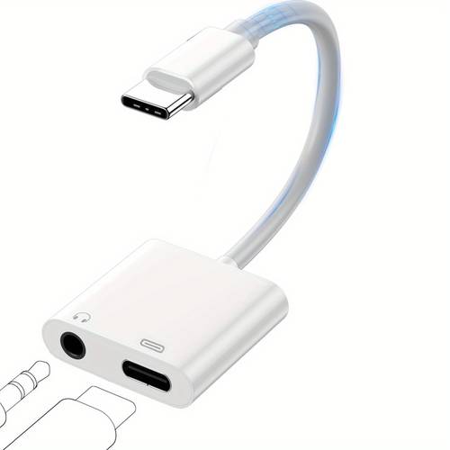 audio adapter usb c to 3 5mm usb c type adapter with charging dongle for iphone samsung for ipad and more